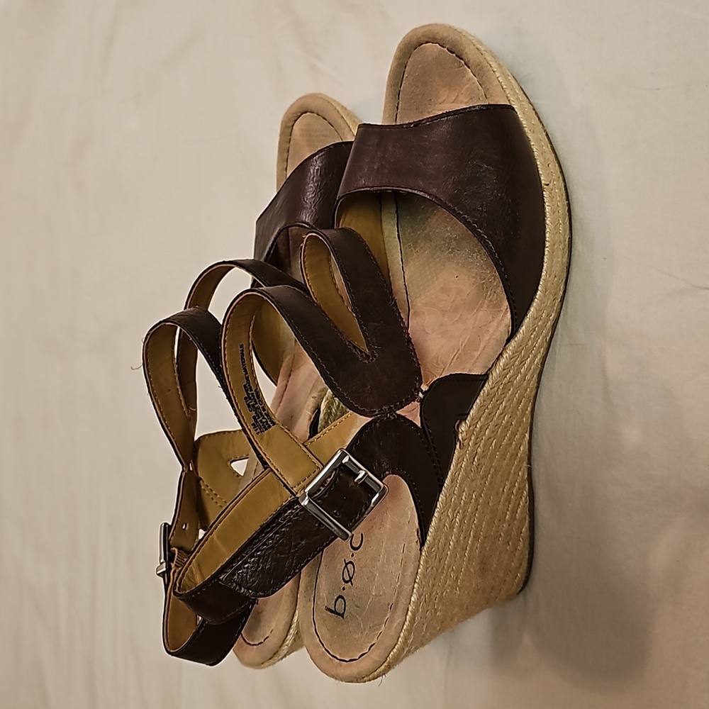 boc wedge heeled sandals brown size 11
